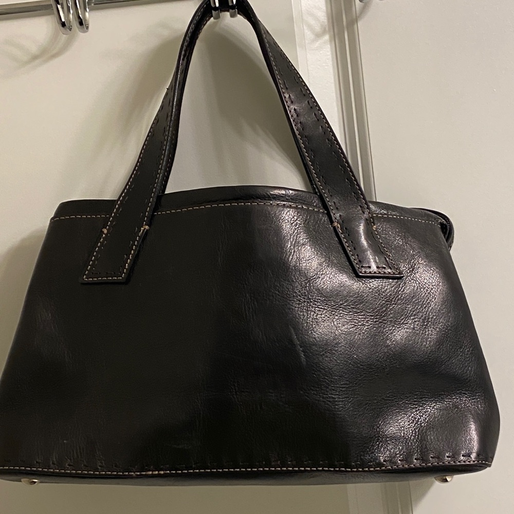 Fossil Sedona black leather satchel bag.